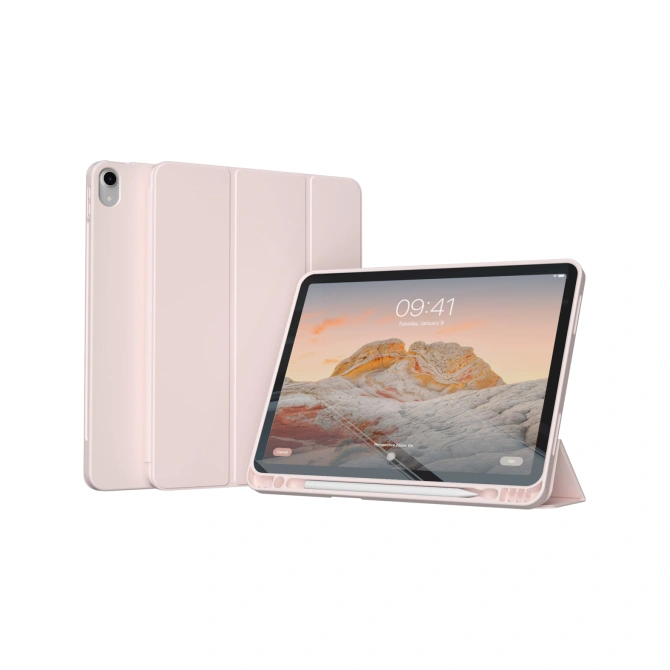 Accezz Smart Silicone Bookcase Apple iPad 11 (2025) 11 inch A16 / iPad 10 (2022) 10.9 inch - Roze