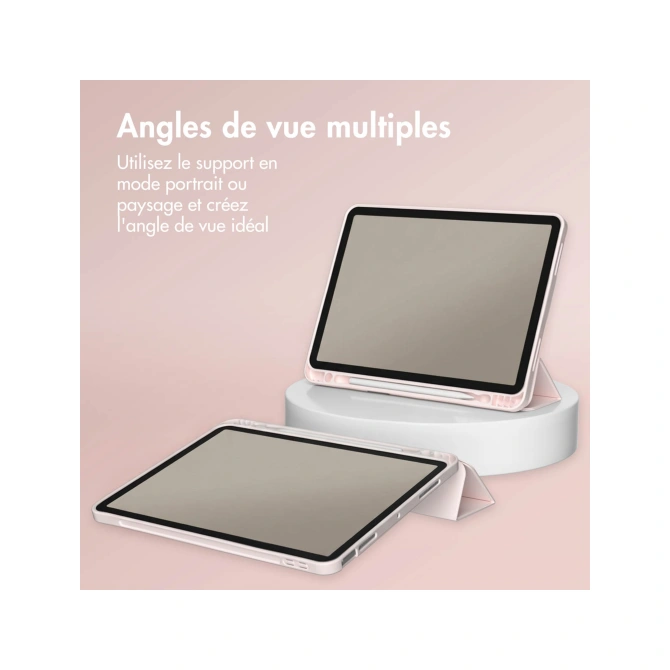 Accezz Smart Silicone Bookcase Apple iPad 11 (2025) 11 inch A16 / iPad 10 (2022) 10.9 inch - Roze