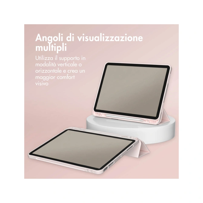 Accezz Smart Silicone Bookcase Apple iPad 11 (2025) 11 inch A16 / iPad 10 (2022) 10.9 inch - Roze