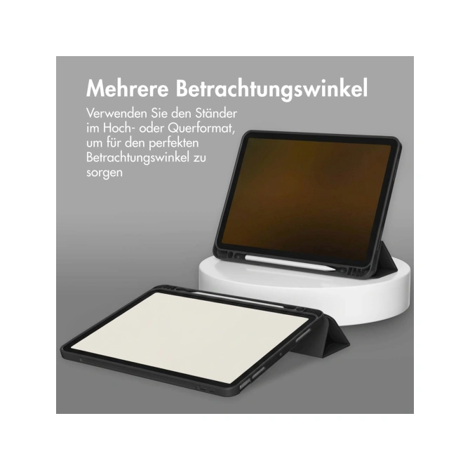 Accezz Smart Silicone Bookcase Apple iPad 11 (2025) 11 inch A16 / iPad 10 (2022) 10.9 inch - Zwart