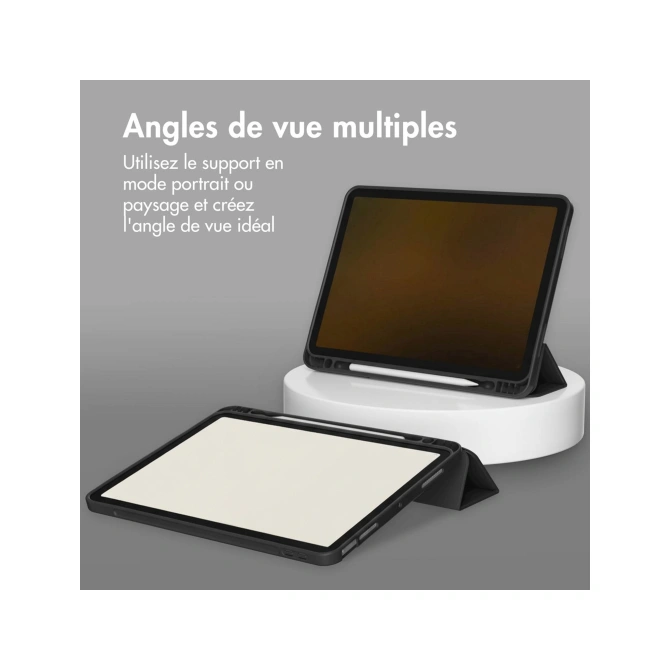Accezz Smart Silicone Bookcase Apple iPad 11 (2025) 11 inch A16 / iPad 10 (2022) 10.9 inch - Zwart