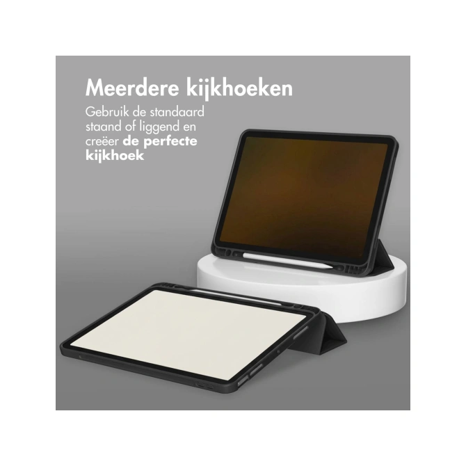 Accezz Smart Silicone Bookcase Apple iPad 11 (2025) 11 inch A16 / iPad 10 (2022) 10.9 inch - Zwart