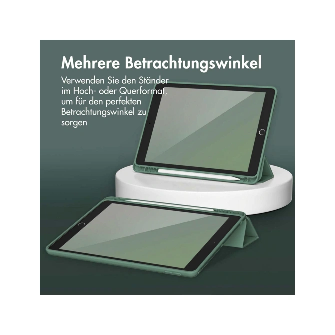 Accezz Smart Silicone Bookcase Apple iPad 6 (2018) 9.7 inch / iPad 5 (2017) 9.7 inch - Donkergroen