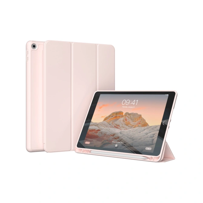 Accezz Smart Silicone Bookcase Apple iPad 6 (2018) 9.7 inch / iPad 5 (2017) 9.7 inch - Roze