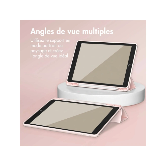 Accezz Smart Silicone Bookcase Apple iPad 9 (2021) 10.2 inch / iPad 8 (2020) 10.2 inch / iPad 7 (2019) 10.2 inch - Roze