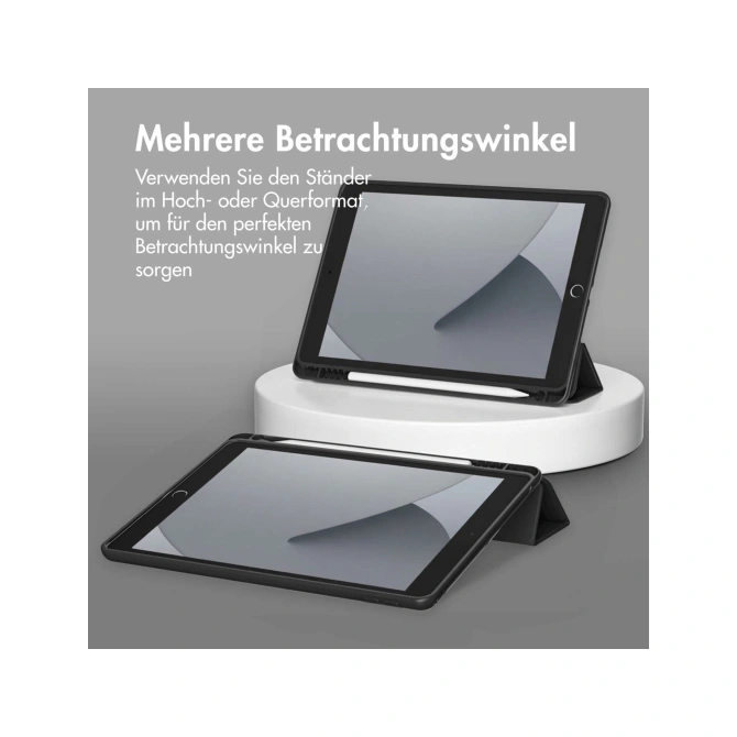 Accezz Smart Silicone Bookcase Apple iPad 9 (2021) 10.2 inch / iPad 8 (2020) 10.2 inch / iPad 7 (2019) 10.2 inch - Zwart