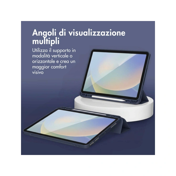Accezz Smart Silicone Bookcase Apple iPad Air 11 inch (2026) M4 / (2025) M3 / (2024) M2 / Air 5 (2022) / Air 4 (2020) - Donkerblauw