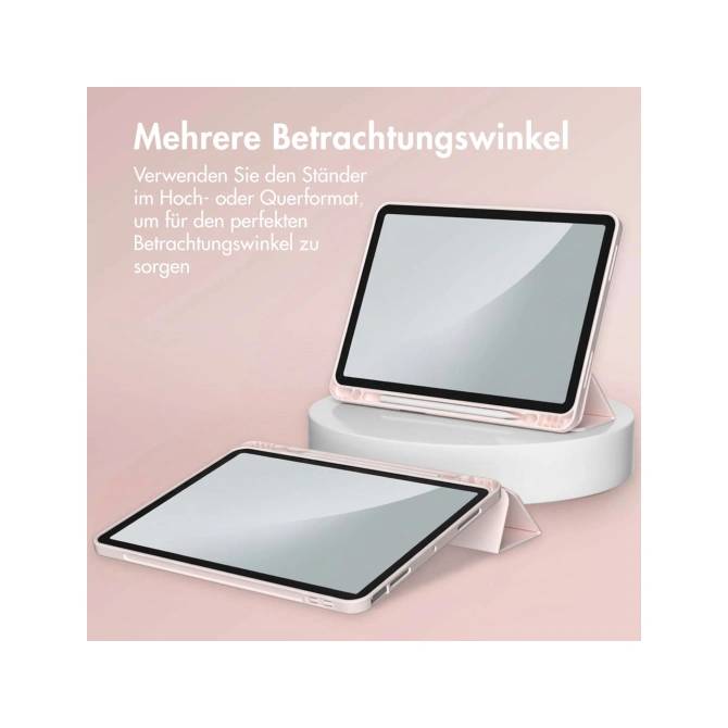 Accezz Smart Silicone Bookcase Apple iPad Air 11 inch (2026) M4 / (2025) M3 / (2024) M2 / Air 5 (2022) / Air 4 (2020) - Roze