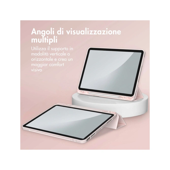 Accezz Smart Silicone Bookcase Apple iPad Air 11 inch (2026) M4 / (2025) M3 / (2024) M2 / Air 5 (2022) / Air 4 (2020) - Roze