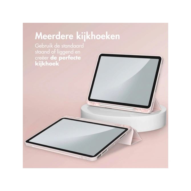 Accezz Smart Silicone Bookcase Apple iPad Air 11 inch (2026) M4 / (2025) M3 / (2024) M2 / Air 5 (2022) / Air 4 (2020) - Roze
