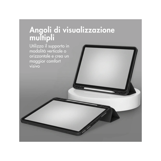 Accezz Smart Silicone Bookcase Apple iPad Air 11 inch (2026) M4 / (2025) M3 / (2024) M2 / Air 5 (2022) / Air 4 (2020) - Zwart