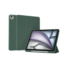 Accezz Smart Silicone Bookcase Apple iPad Air 13 inch (2026) M4 / (2025) M3 / (2024) M2 - Donkergroen