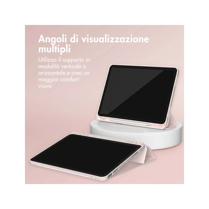 Accezz Smart Silicone Bookcase Apple iPad Air 13 inch (2026) M4 / (2025) M3 / (2024) M2 - Roze