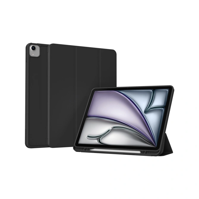 Accezz Smart Silicone Bookcase Apple iPad Air 13 inch (2026) M4 / (2025) M3 / (2024) M2 - Zwart