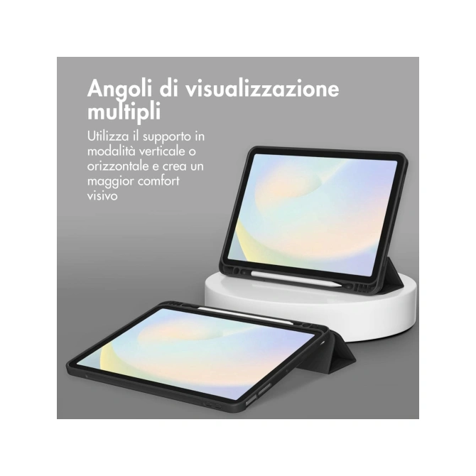 Accezz Smart Silicone Bookcase Apple iPad Air 13 inch (2026) M4 / (2025) M3 / (2024) M2 - Zwart