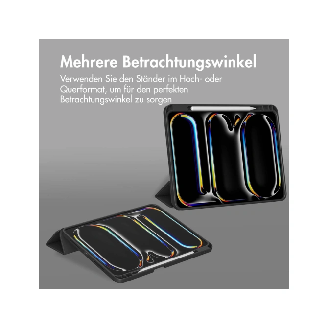 Accezz Smart Silicone Bookcase Apple iPad Pro 11 (2025) M5 / (2024) M4 - Zwart