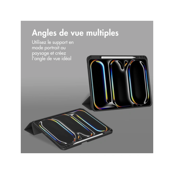 Accezz Smart Silicone Bookcase Apple iPad Pro 13 (2025) M5 / (2024) M4 - Zwart