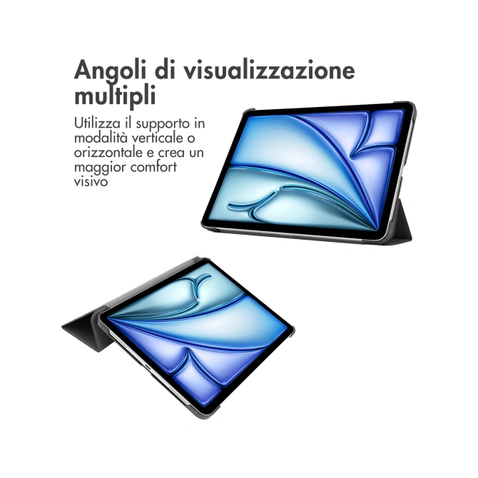 Accezz Trifold Bookcase Apple iPad Air 13 inch (2026) M4 / (2025) M3 / (2024) M2 - Zwart