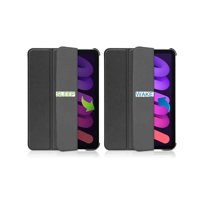 Accezz Trifold Bookcase Apple iPad Mini 7 (2024) / iPad Mini 6 (2021) - Zwart