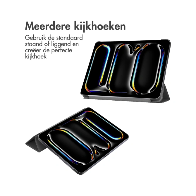 Accezz Trifold Bookcase Apple iPad Pro 11 (2025) M5 / (2024) M4 - Zwart
