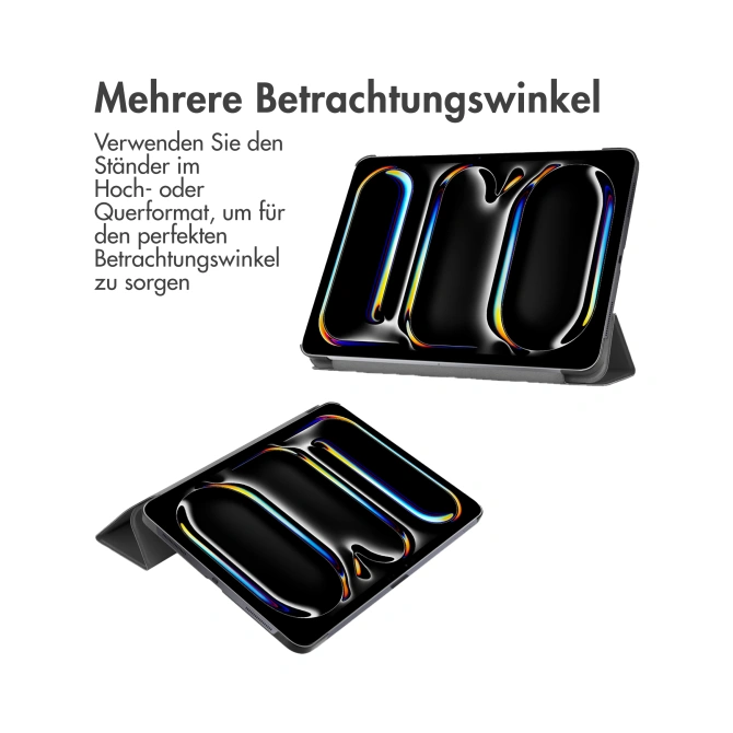 Accezz Trifold Bookcase Apple iPad Pro 11 (2025) M5 / (2024) M4 - Zwart