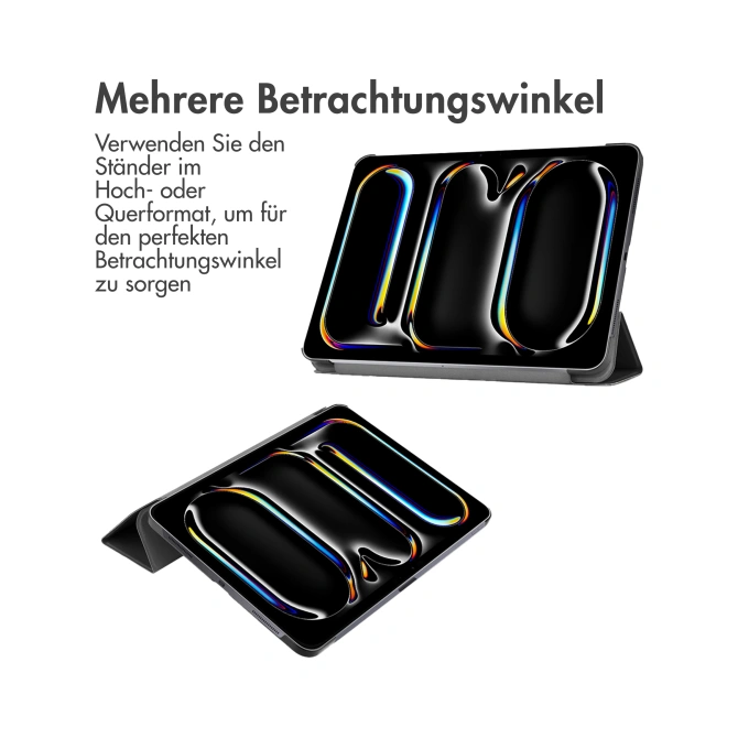 Accezz Trifold Bookcase Apple iPad Pro 13 (2025) M5 / (2024) M4 - Zwart