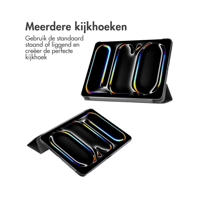 Accezz Trifold Bookcase Apple iPad Pro 13 (2025) M5 / (2024) M4 - Zwart
