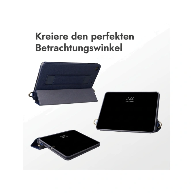 Accezz Trifold Bookcase met handstrap Apple iPad Mini 5 (2019) / Mini 4 (2015) - Donkerblauw