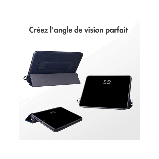 Accezz Trifold Bookcase met handstrap Apple iPad Mini 5 (2019) / Mini 4 (2015) - Donkerblauw