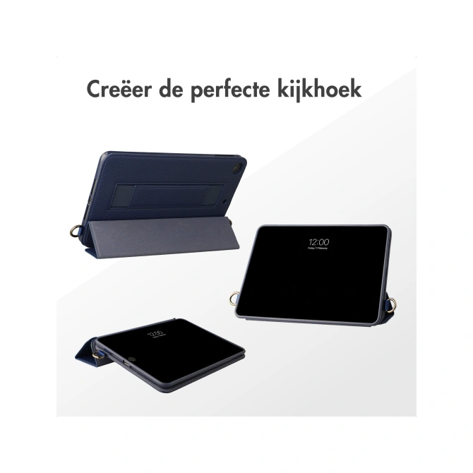 Accezz Trifold Bookcase met handstrap Apple iPad Mini 5 (2019) / Mini 4 (2015) - Donkerblauw