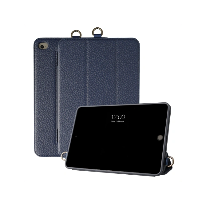 Accezz Trifold Bookcase met handstrap Apple iPad Mini 5 (2019) / Mini 4 (2015) - Donkerblauw