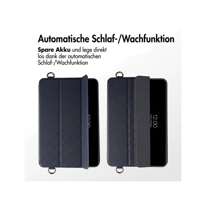 Accezz Trifold Bookcase met handstrap Apple iPad Mini 5 (2019) / Mini 4 (2015) - Donkerblauw