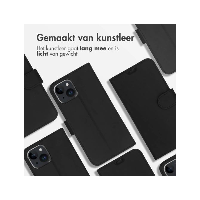 Accezz Wallet Softcase Bookcase Apple iPhone 15 - Zwart