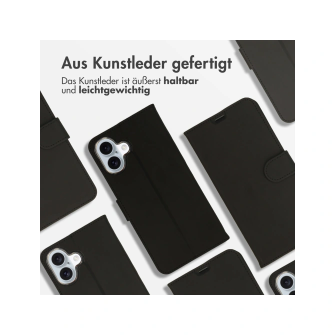Accezz Wallet Softcase Bookcase Apple iPhone 16 - Zwart