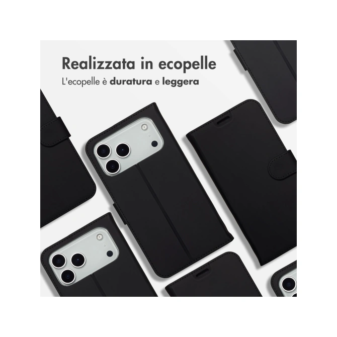 Accezz Wallet Softcase Bookcase Apple iPhone 17 Pro Max - Zwart