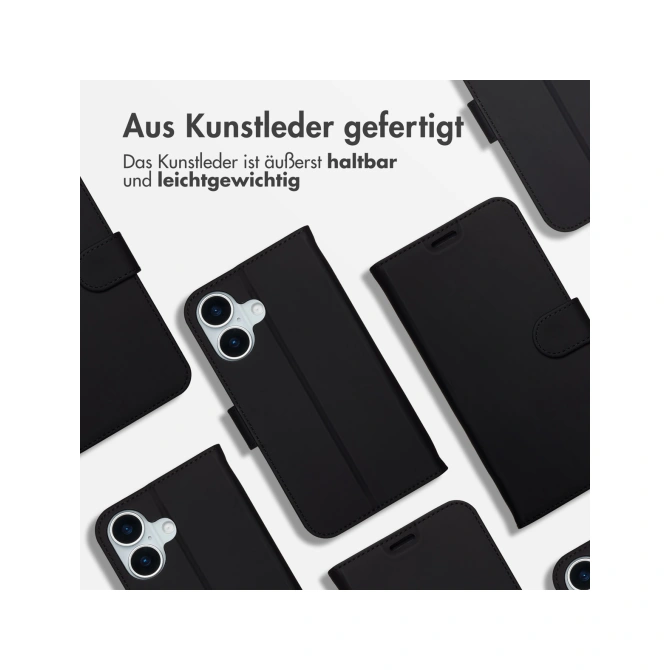 Accezz Wallet Softcase Bookcase Apple iPhone 17 - Zwart