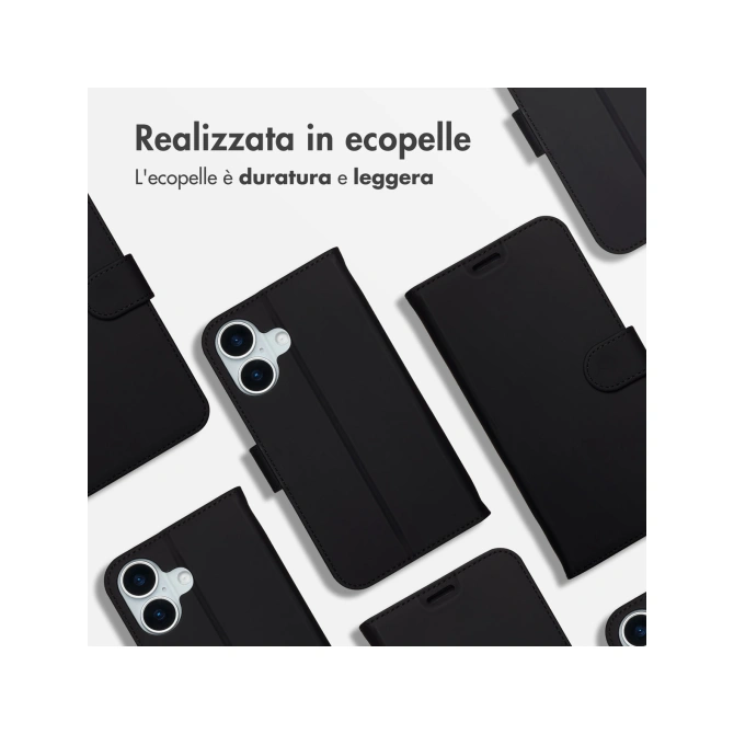 Accezz Wallet Softcase Bookcase Apple iPhone 17 - Zwart