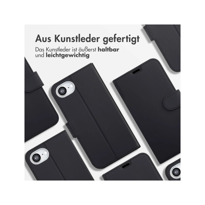 Accezz Wallet Softcase Bookcase Apple iPhone 17e / 16e - Zwart