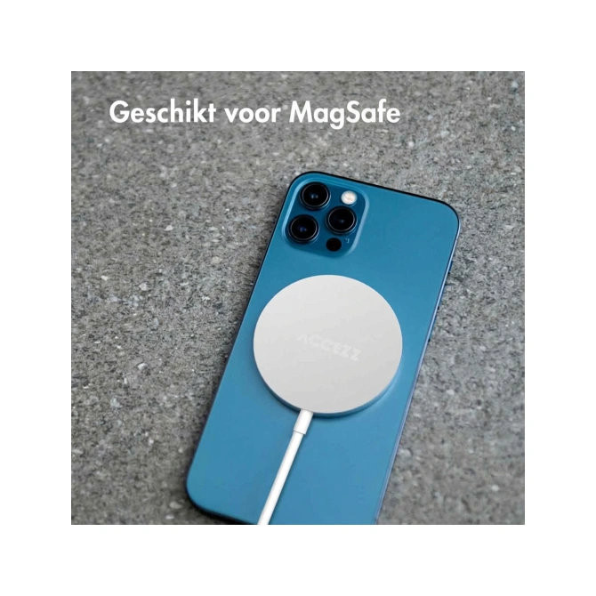 Accezz Wireless Charger USB-C - MagSafe en Qi2 Draadloze Oplader - 1 meter - Wit