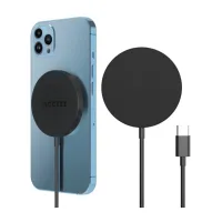 Accezz Wireless Charger USB-C - MagSafe en Qi2 Draadloze Oplader - 1 meter - Zwart