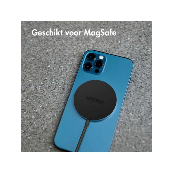 Accezz Wireless Charger USB-C - MagSafe en Qi2 Draadloze Oplader - 1 meter - Zwart
