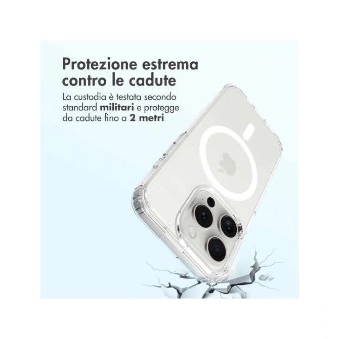 Accezz Xtreme Impact Backcover met MagSafe Apple iPhone 15 Pro - Transparant