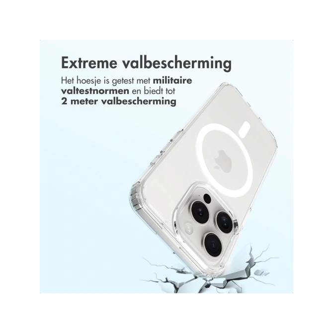 Accezz Xtreme Impact Backcover met MagSafe Apple iPhone 15 Pro - Transparant