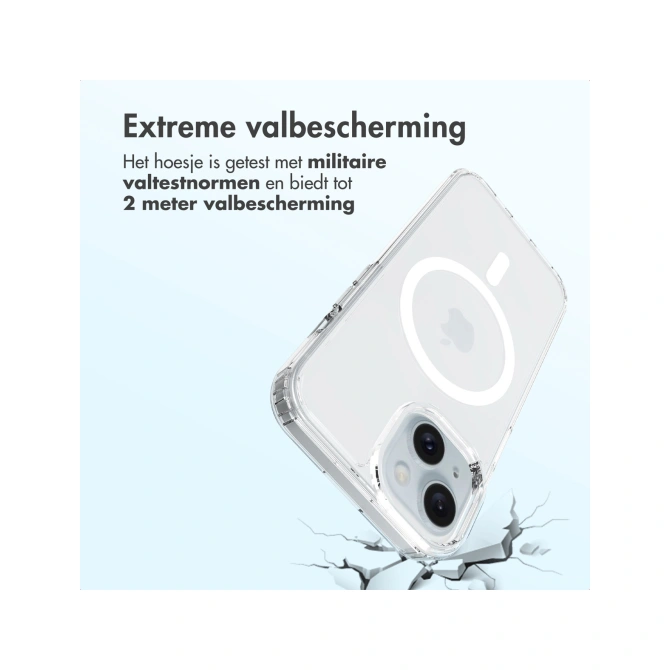 Accezz Xtreme Impact Backcover met MagSafe Apple iPhone 15 - Transparant