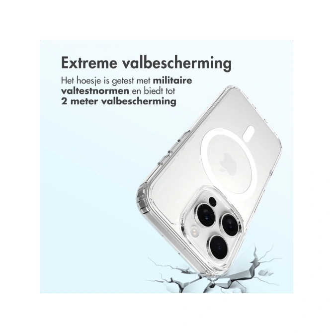 Accezz Xtreme Impact Backcover met MagSafe Apple iPhone 16 Pro - Transparant