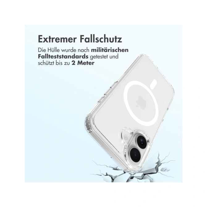 Accezz Xtreme Impact Backcover met MagSafe Apple iPhone 16 - Transparant