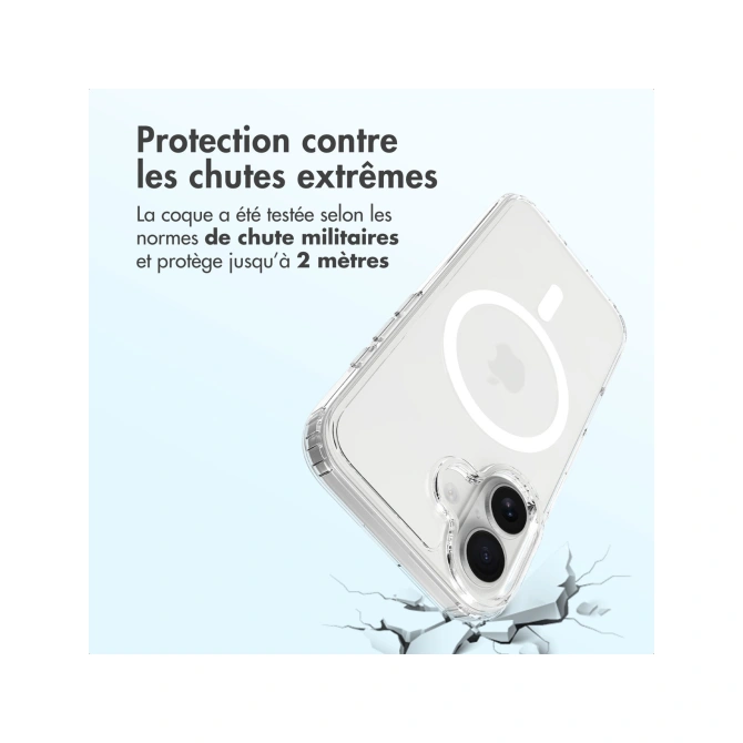 Accezz Xtreme Impact Backcover met MagSafe Apple iPhone 16 - Transparant