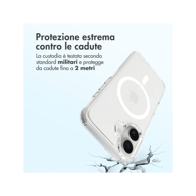 Accezz Xtreme Impact Backcover met MagSafe Apple iPhone 16 - Transparant