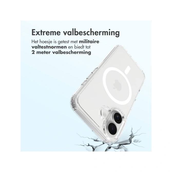 Accezz Xtreme Impact Backcover met MagSafe Apple iPhone 16 - Transparant