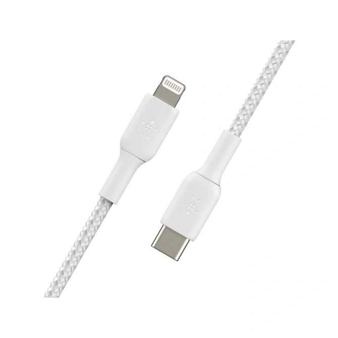 Belkin Boost↑Charge™ Braided Lightning naar USB-C kabel - 2 meter - Wit